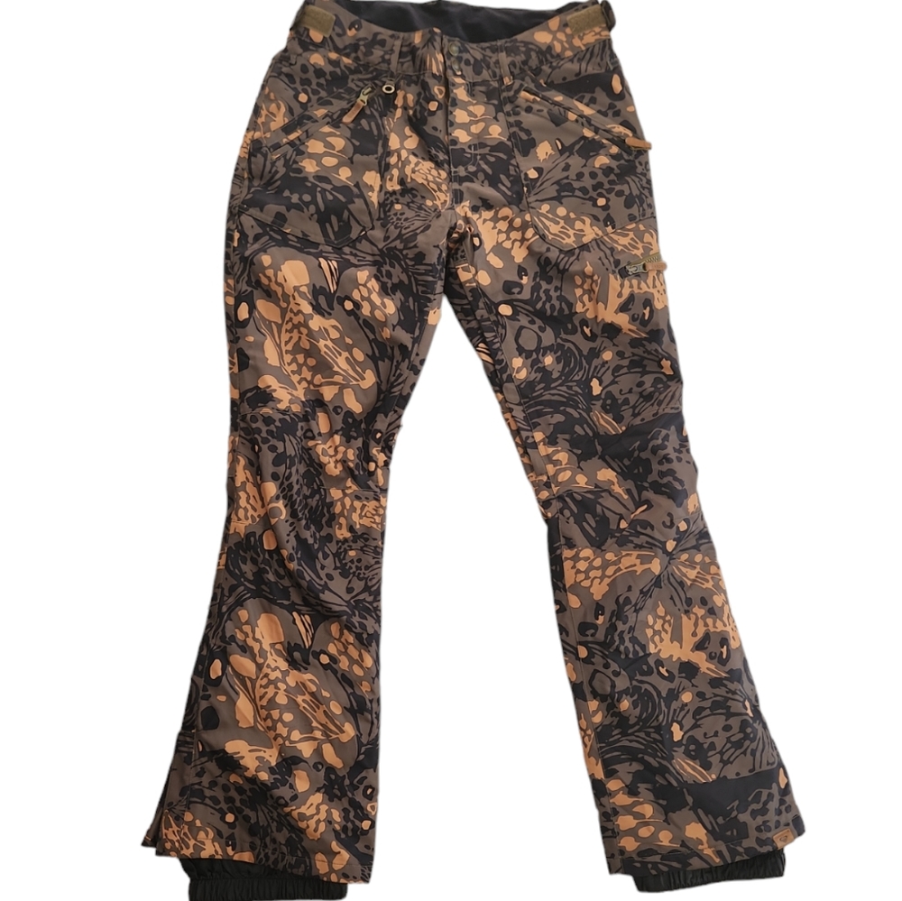 Roxy Black & Tan Printed Snow Pants